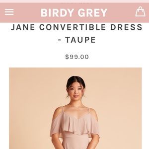 Birdy Grey Bridesmaid dress- WORN Twice & altered I’m 5’1 and XS top 2-4